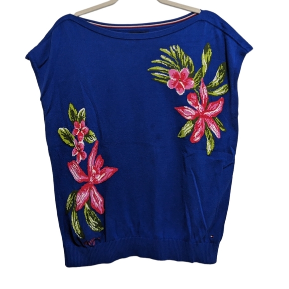 Tommy Hilfiger Floral Sweater Woman's M - Picture 1 of 5